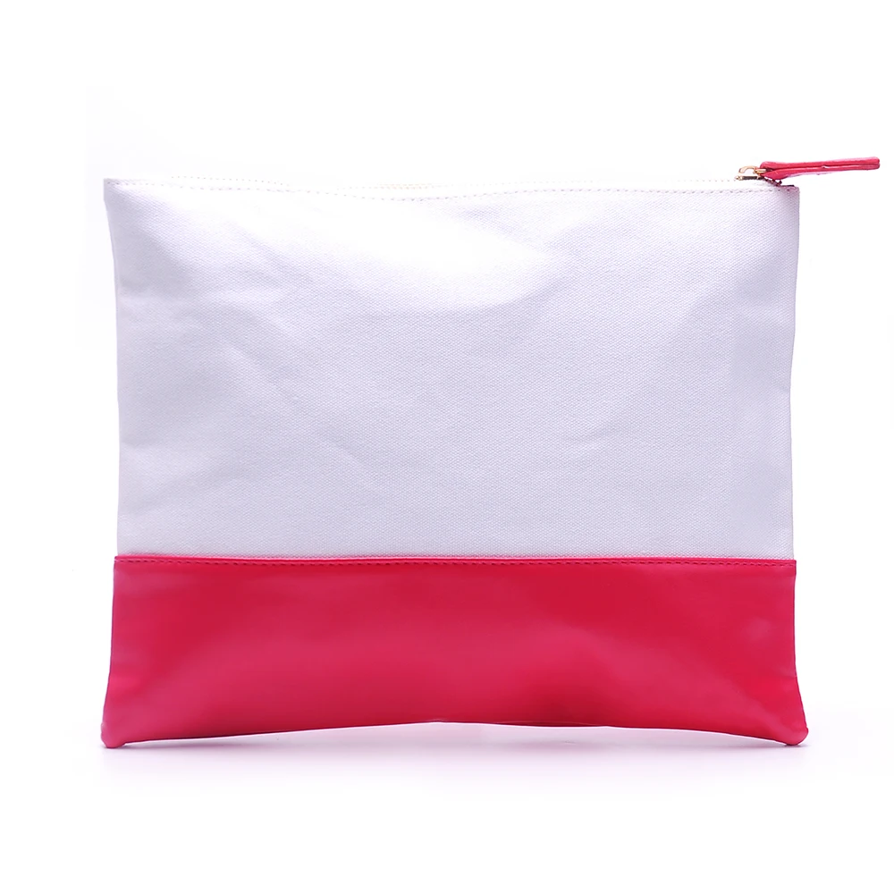 leather bottom cavas clutch (3)