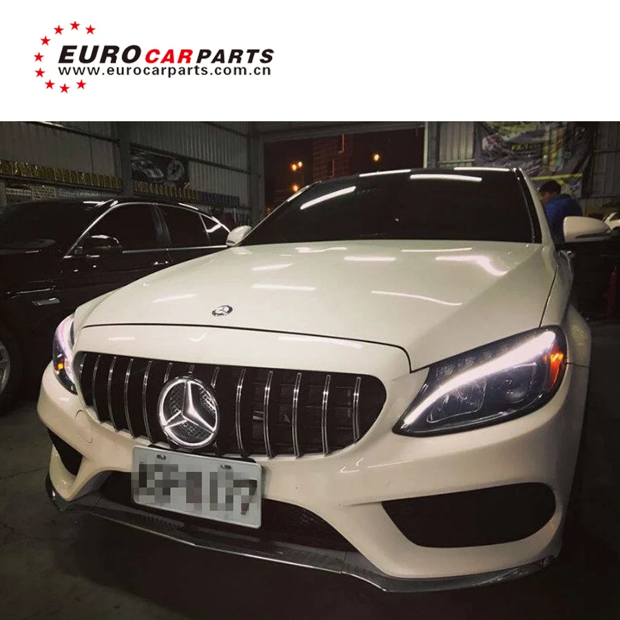 C Класс W205 ABS GT решетка подходит для c180 C200 C260L C63 to Стильная передняя от 2016 до 2018