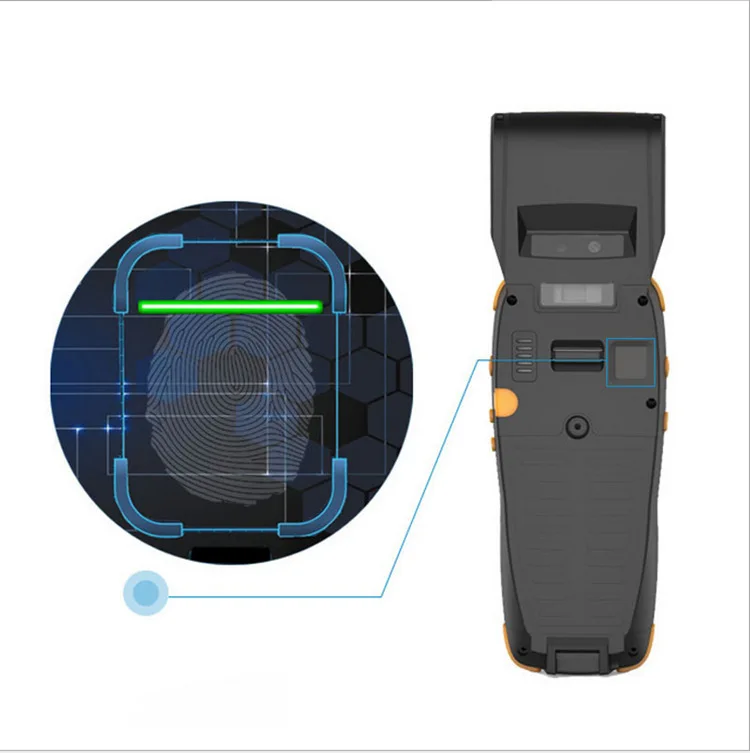  Portable PDA Handheld Terminal with 58mm printer 1D 2D Laser Barcode Scanner Android 5.1 4G lte Wif