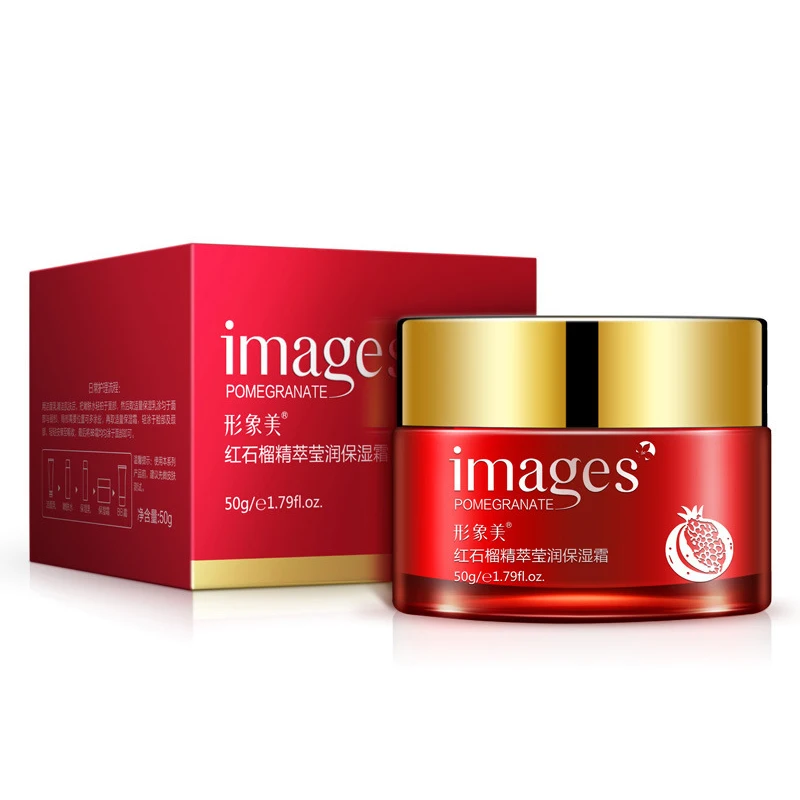 

IMAGES Red Pomegranate Face Cream Natural Plant Essence Oil-control Moisturizing Anti Aging Anti-Wrinkle Skin Care Lift Serum
