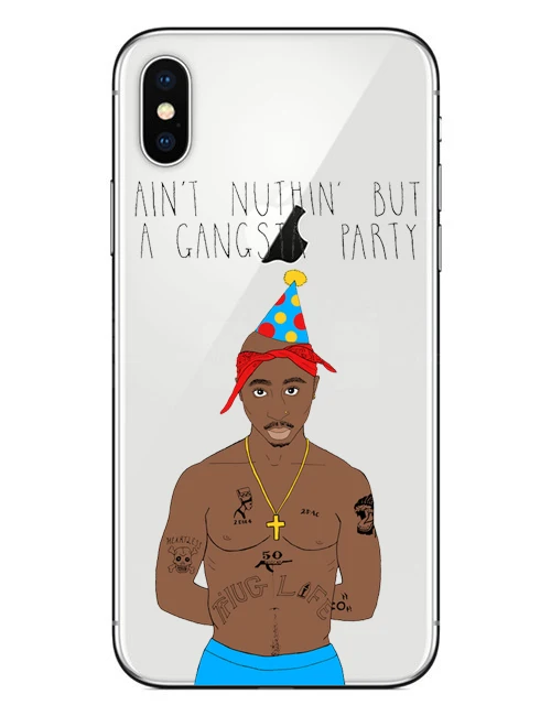 2Pac Tupac Amaru Shakur Makaveli мягкий прозрачный ТПУ чехол для телефона для iphone 4 5 6 7 8 Plus X XR XMax Coque Capa - Цвет: TPU