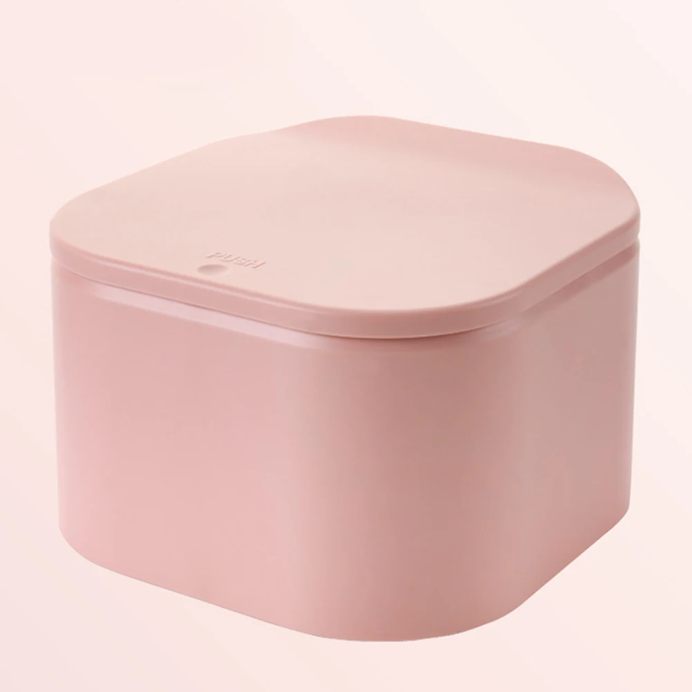 Desktop Mini Trash Can Press-on Waste Garbage Basket for Office Table@LS