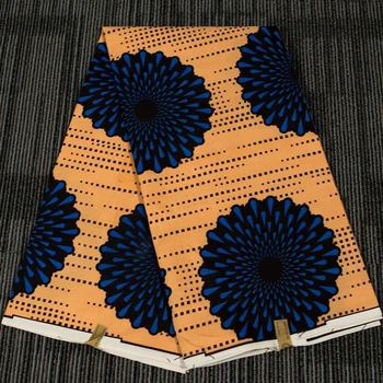 

High Quality Cotton Fabric African Batik Fabric Ankara Veritable Wax Cloth African Real Wax 6yards/piece For Wedding