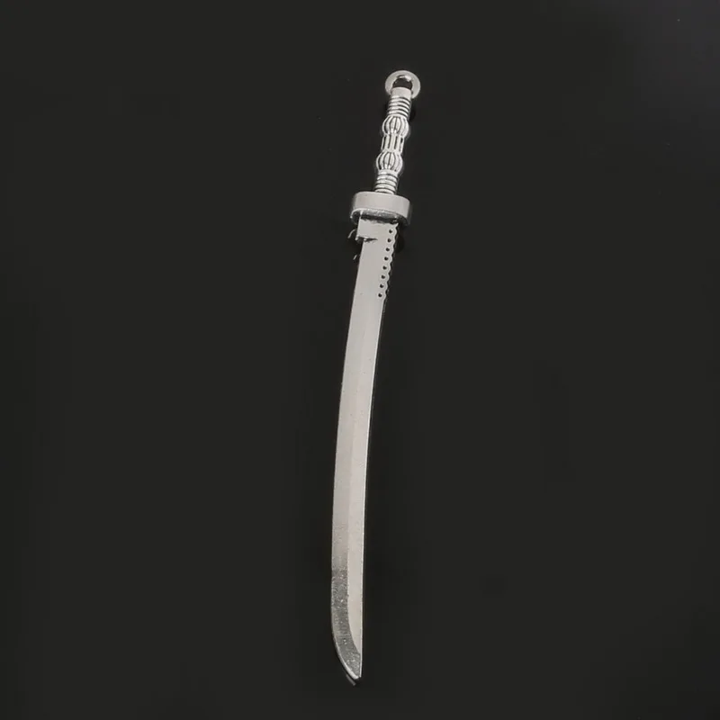 Free Shipping Fashion 108x10mm 10pcs Antique Plated Silver Pendant Sword Charm Jewelry Findings For DIY | Украшения и аксессуары