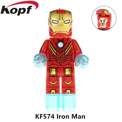 Один продажи строительных блоков супер героев серии Железный человек Duck фигурки коллекция игрушка в подарок для детей KF574