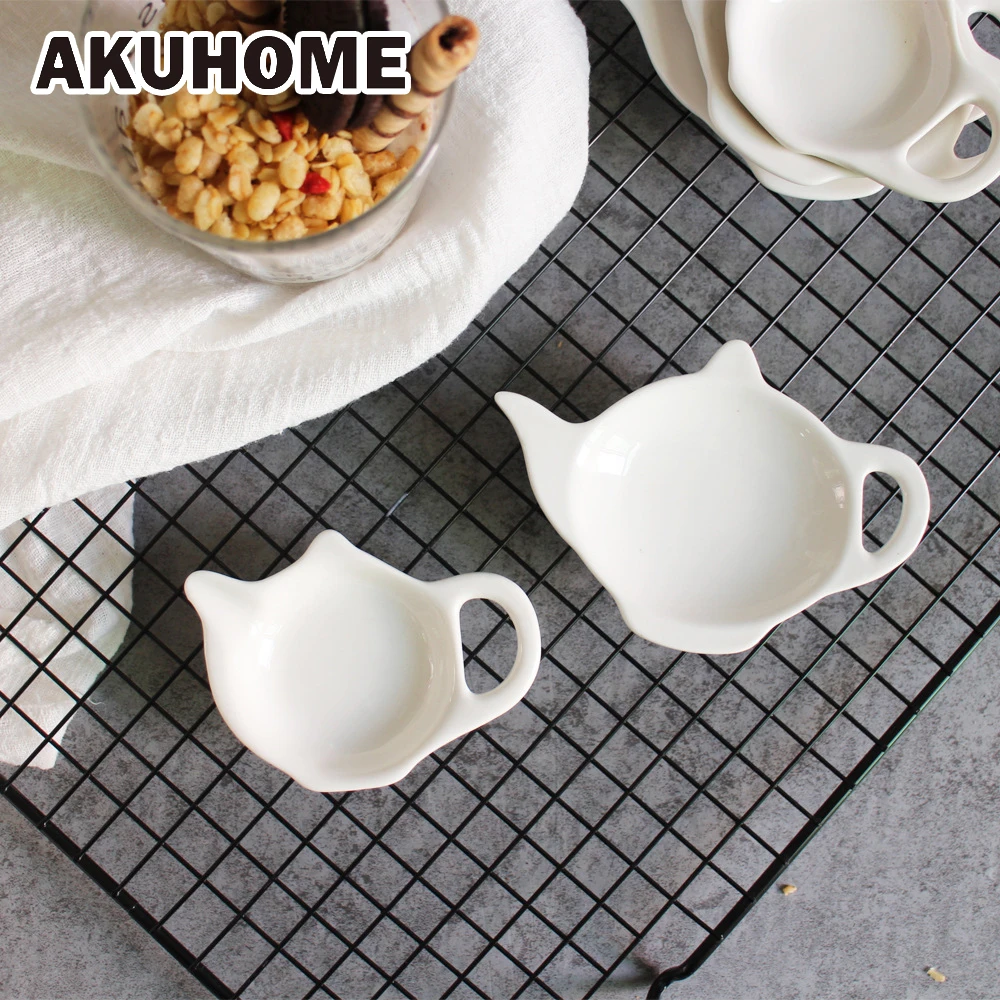 

Ceramic Sauce Dish Snack Dishes Sunshine Pattern Dessert Dish Simple and Creative Salad Cutter Plates Akuhome