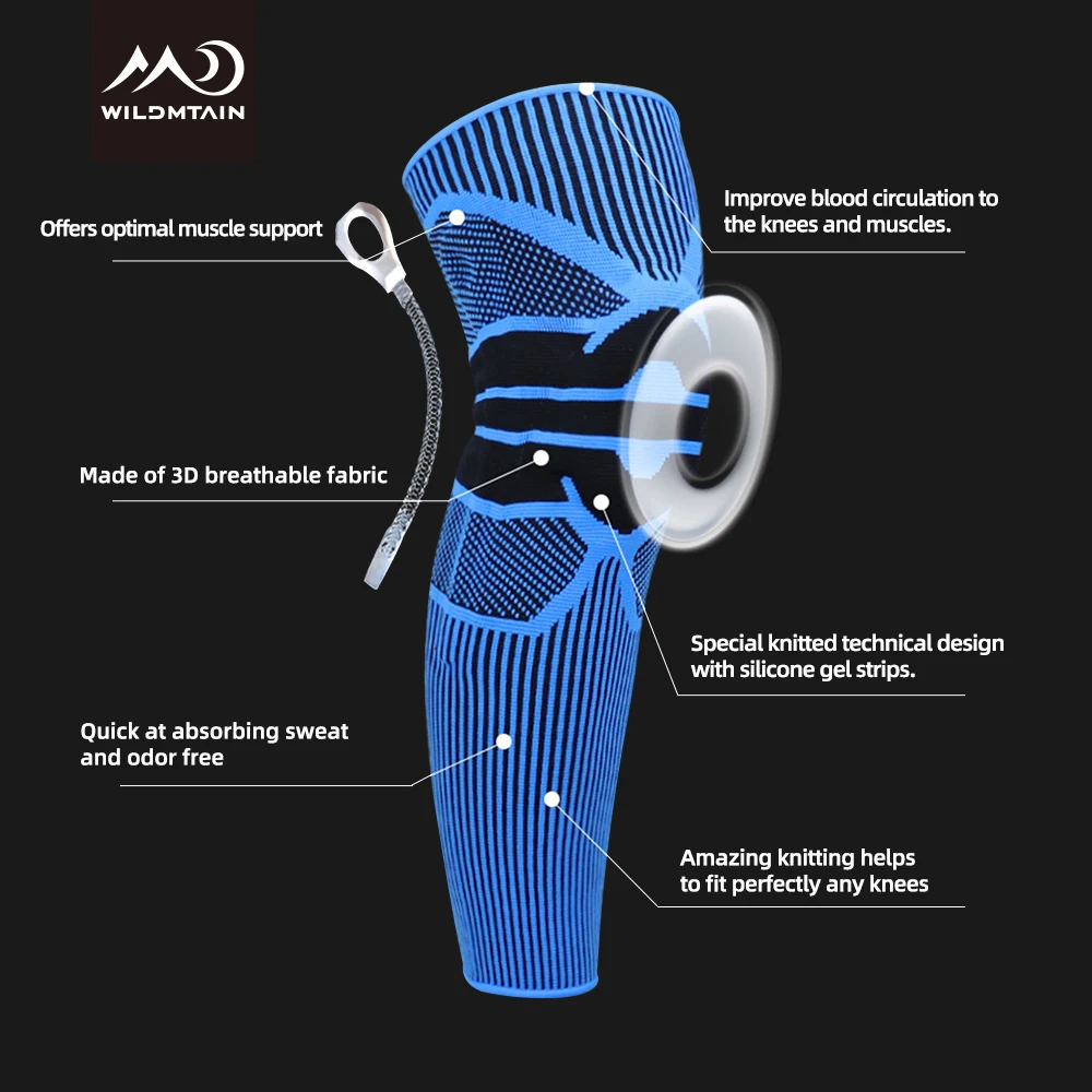 Online WILDMTAIN Knie Protector Verbesserte Elastische Knie Unterstützung Klammer Rodillera für Laufen, Basketball, Volleyball, Fußball Knie Pads