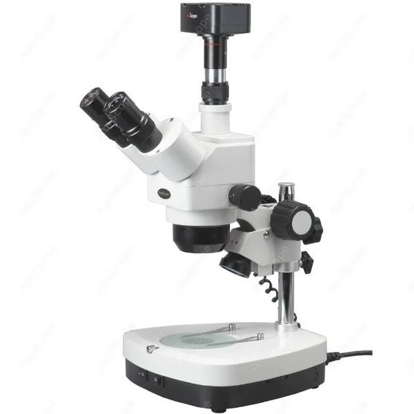 Stereo Microscope Dual Halogen--AmScope Supplies 10x-60x Zoom Halogen + 5MP Digital Camera | Инструменты
