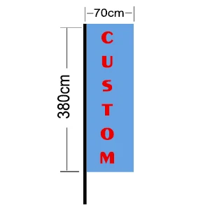 На заказ четырёхугольный флаг полиэстер все логотип все цвета настройки флаг баннеры - Цвет: 70x380cm