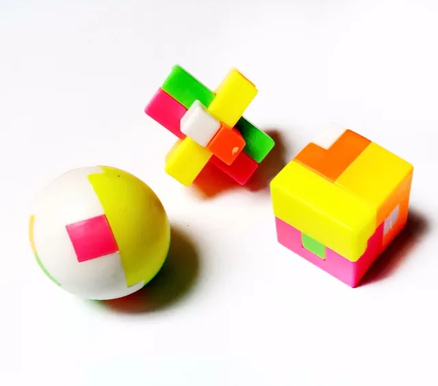 6 piece puzzle brain game (cube / ball / burr) Pinara Bag Filler Toys