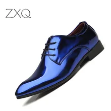 Luxury Men Patent Leather Oxford Shoes Pointed Toe Business Wedding Oxford Shoes For Men Dress Shoes Zapatos de hombre heinrich the new listing brand luxury genuine leather men shoes pointed toe hasp male wedding dress shoes zapatos de hombre