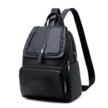 

Fashion Women Backpack Genuine Leather Women's Preppy Style School Bags High Quality Multi-use Shoulder Bag Daily Backpack C755