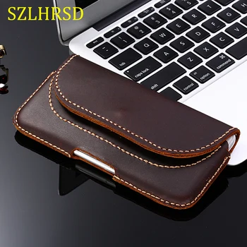 

SZLHRSD Belt Clip Genuine Leather Waist Holder Flip Cover Pouch Case for Vernee X1 T3 Pro V2 M6 Active Thor Plus Mix 2 M5 Mars
