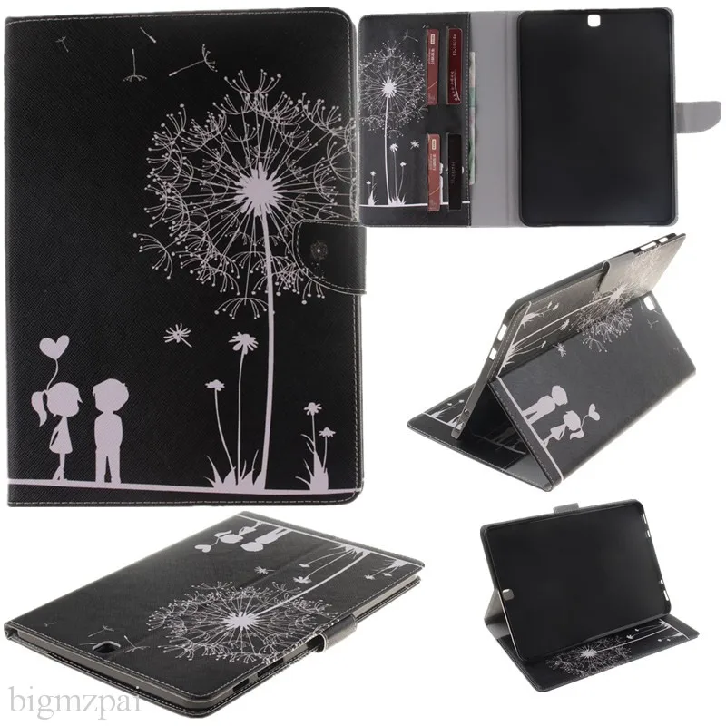2 Sides Painted Tablet Case For Samsung Galaxy Tab S2 9.7'' T815SM -T810 Case Wallet Flip PU Leather Cover for Clever Gilrs Boy (49)