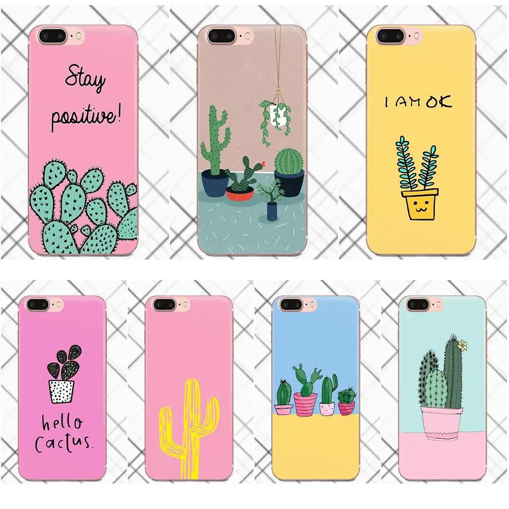 

Tpwxnx For Xiaomi Mi6 Mi 6 A1 Max Mix 2 5X 6X Redmi Note 5 5A 4X 4A A4 4 3 Plus Pro Soft Cute Case Tropical Plant Cactus
