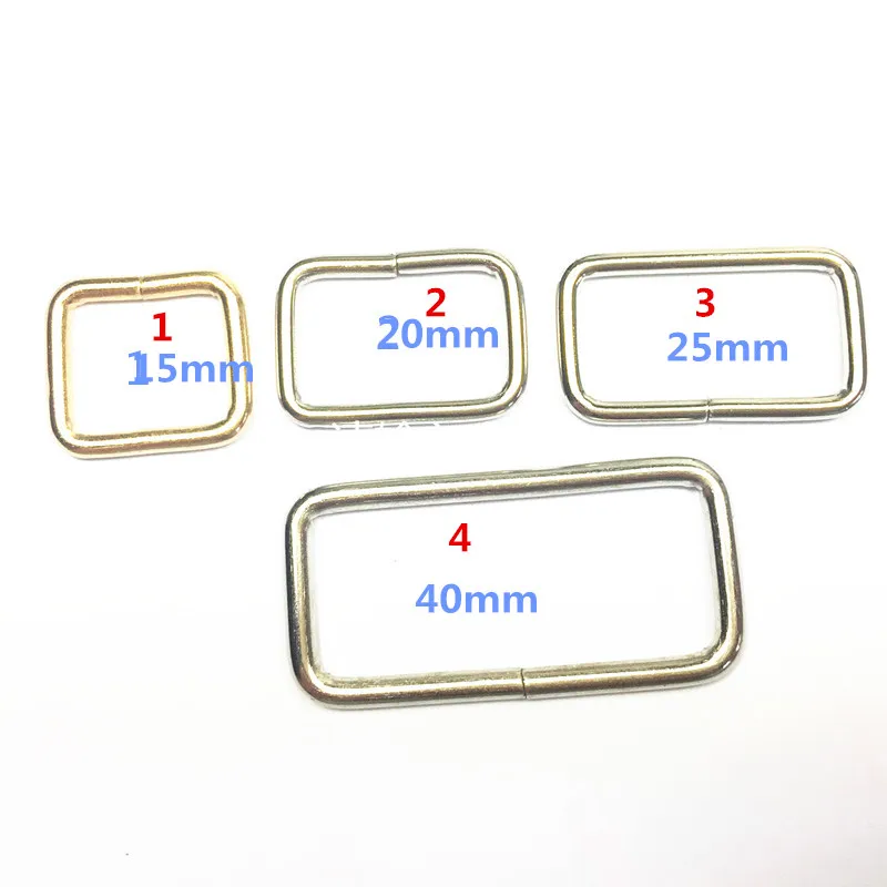 25pcs1 5 мм/20 мм/25 мм/40 мм прямоугольное кольцо несварные никелированные петли для