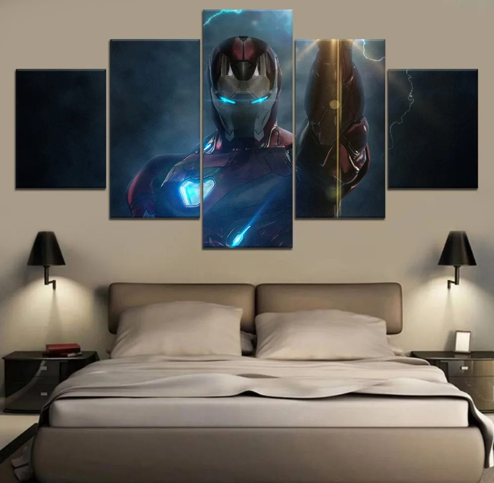 

Avengers Endgame Movie Science Fiction Cartoon Movie HD Print Painting Paintings on Canvas Wall Art for Home Decorations Artwork