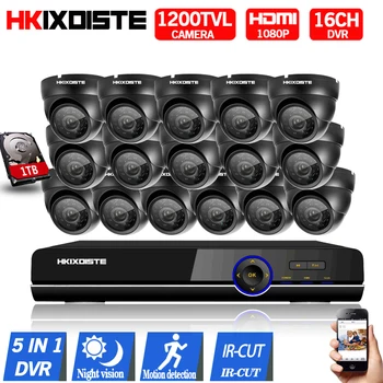 Cctv dvr 16ch AHD 1080 P цифрового видео Регистраторы охранных DVR 1080 P HDMI 1200tvl 720 P Ночное видение наблюдения CCTV Камера