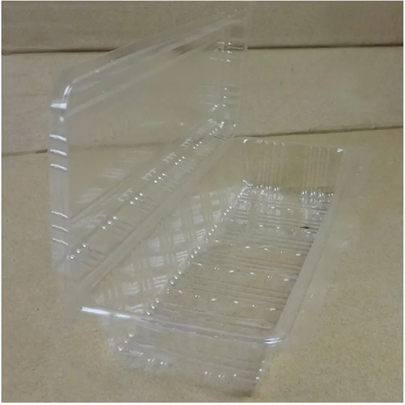 Длинная прозрачная коробочка из пластика с крышкой, прозрачные упаковочные коробки, коробочка для кондитерских изделий с крышкой 21 см* 8 см* 4 см 100 шт