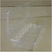 Длинная прозрачная коробочка из пластика с крышкой, прозрачные упаковочные коробки, коробочка для кондитерских изделий с крышкой 21 см* 8 см* 4 см 100 шт