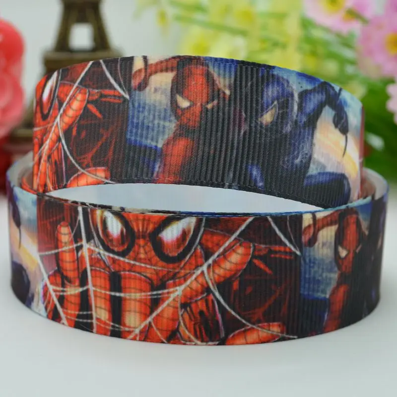 DUWES 7/8 &quot22 мм 2 5 10 20 50 ярдов Человек паук Герой печатных grosgrain ленты волос лук DIY