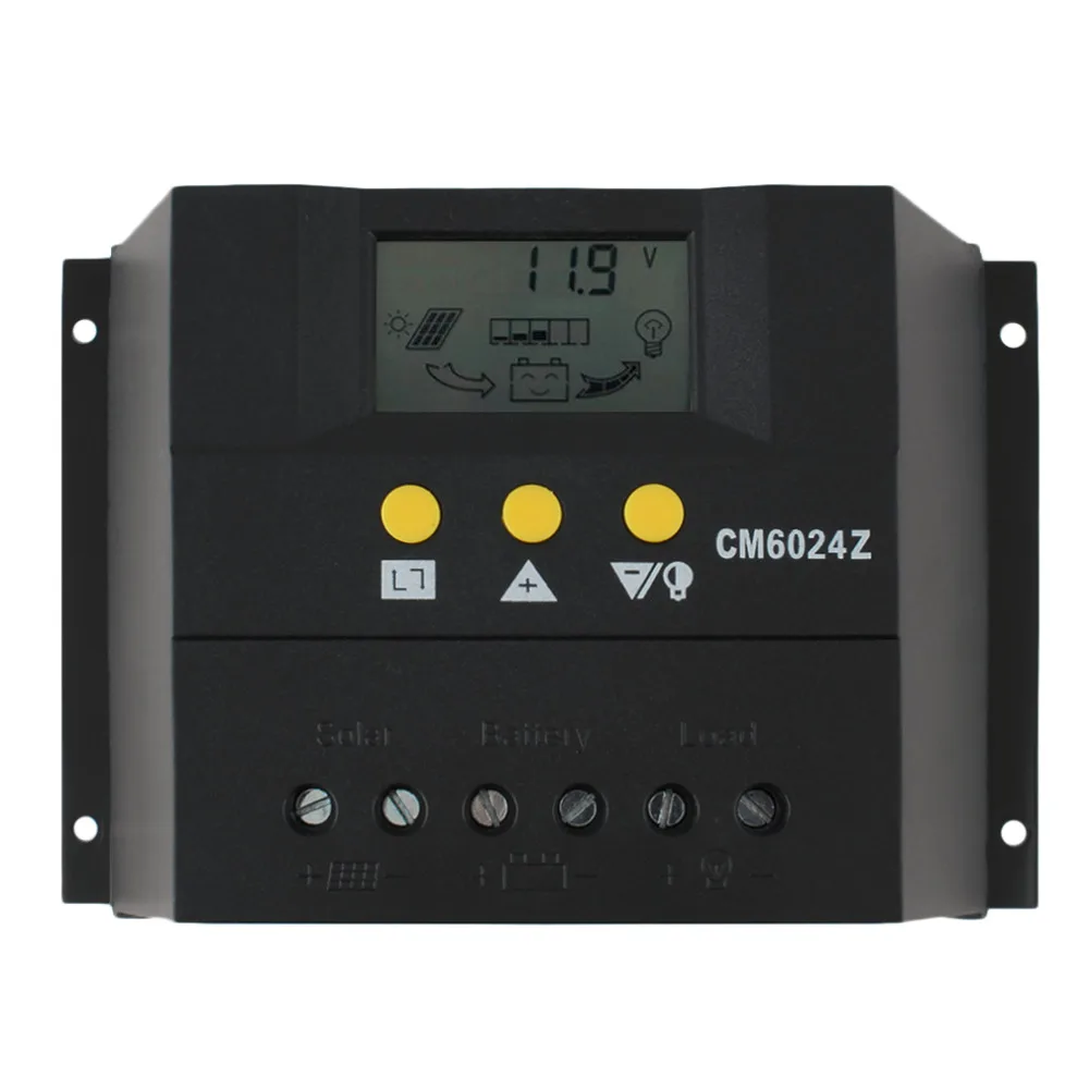 

PWM charge mode PY6024Z 60A 12-24V Solar Regulator Solar Charge Controller LCD Solar Genetator Voltage Control