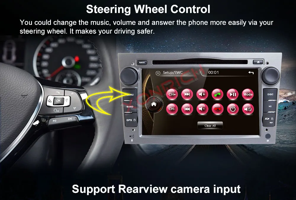 Perfect 2 Din Car DVD multmedai Player GPS Radio For Opel Astra H G J Vectra Antara Zafira Corsa GPS Navigation stereo Audio 9