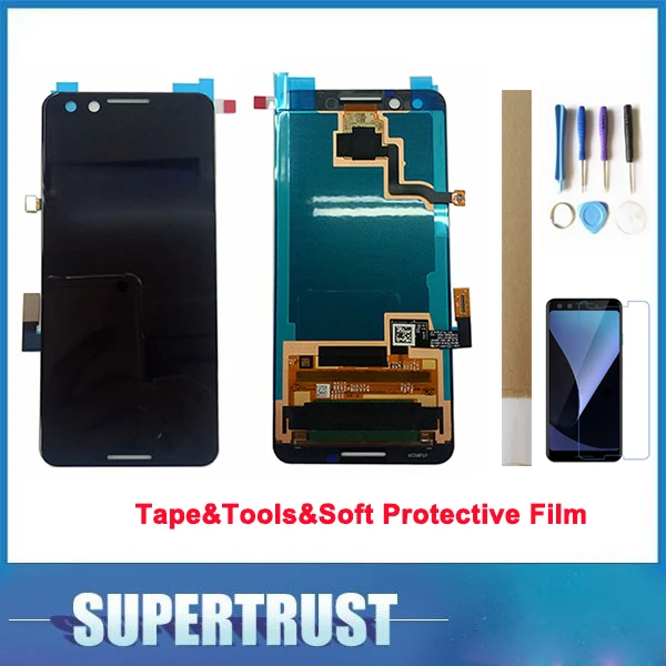 

2160*1080 5.5" For Google Pixel 3 LCD Display+Touch Screen Assembly Black Color with tools&Tape&Soft Protective Film