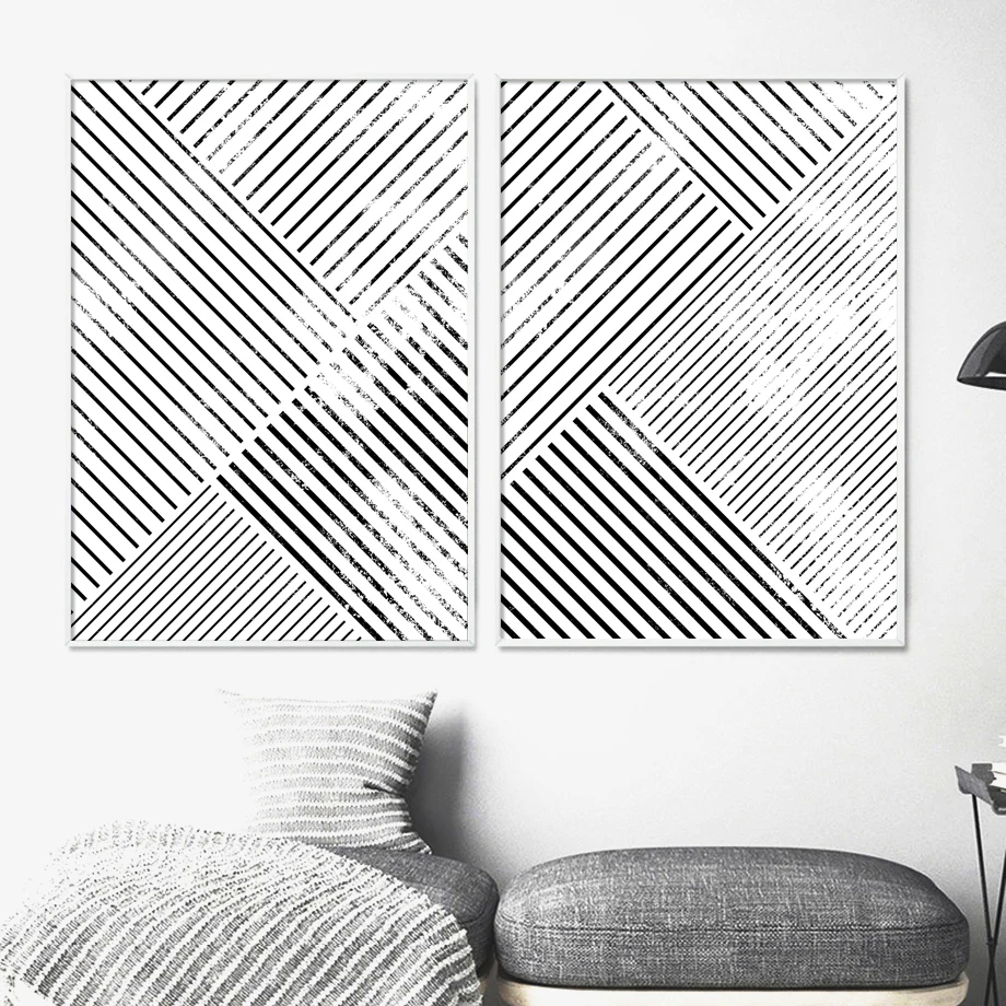 Abstract-geometry-Line-Wall-Art-Canvas-Painting-Nordic-Posters-And-Prints-Black-White-Wall-Pictures-For