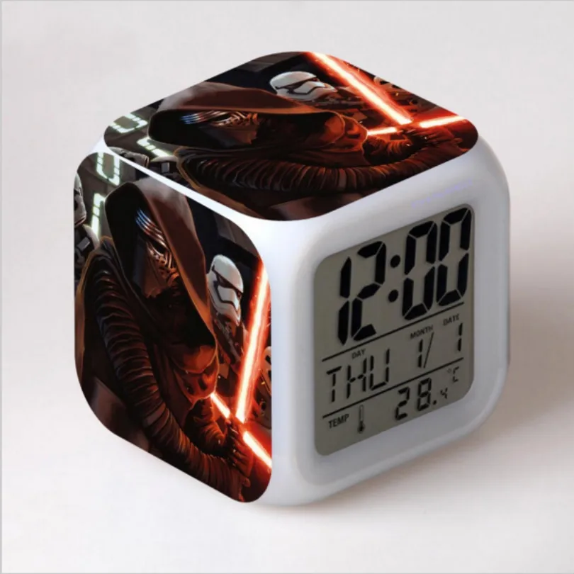 Star Wars Alarm Clocks digital watch Led Color Changing electronic desk LCD Display despertador