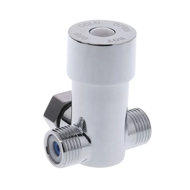 

G1/2" Hot & Cold Water Mixing Valve Thermostatic Mixer Two In & One Out 2019 new