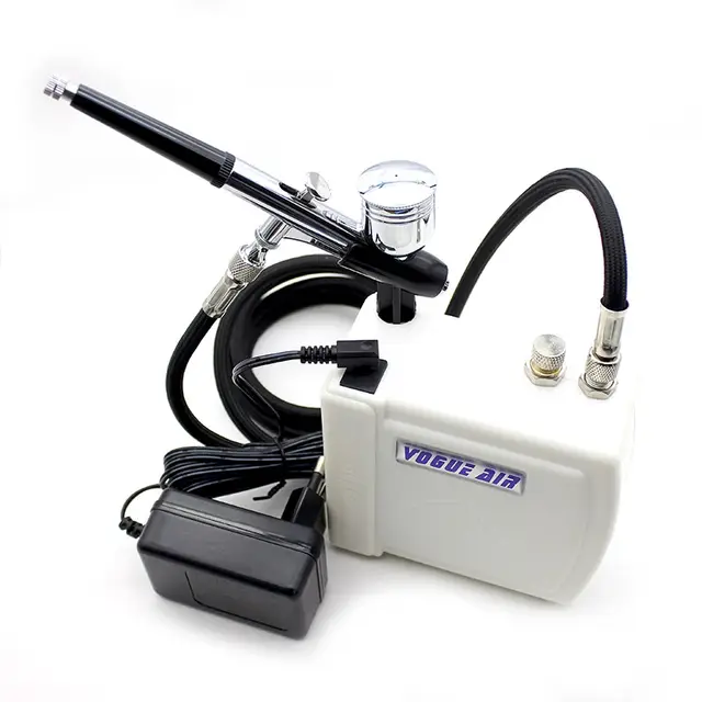3895 22 De Réductionmini Kit Daérographe à Double Action Compresseur Pistolet à Air Comprimé 12 V Pour Peinture Dart Maquillage Manucure