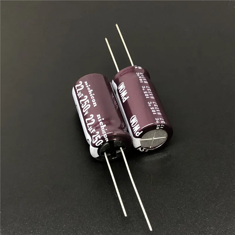 10 шт. 22мкФ 250В NICHICON PW серия 12 5x25 мм низкое сопротивление 250V22uF алюминиевый