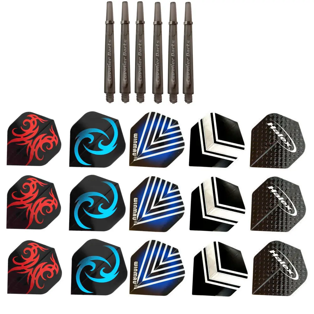 

Fox Smiling 15PCS Darts Flights Dardos Feather Leaves And 6PCS Nylon Dart Shafts Dart Accessories