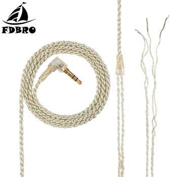 

FDBRO 3.5mm DIY Repair Replacement Headphone Cable Earphone Upgrade Wire MMCX Cable 2PIN IE80 IM A2DC Audio Cable