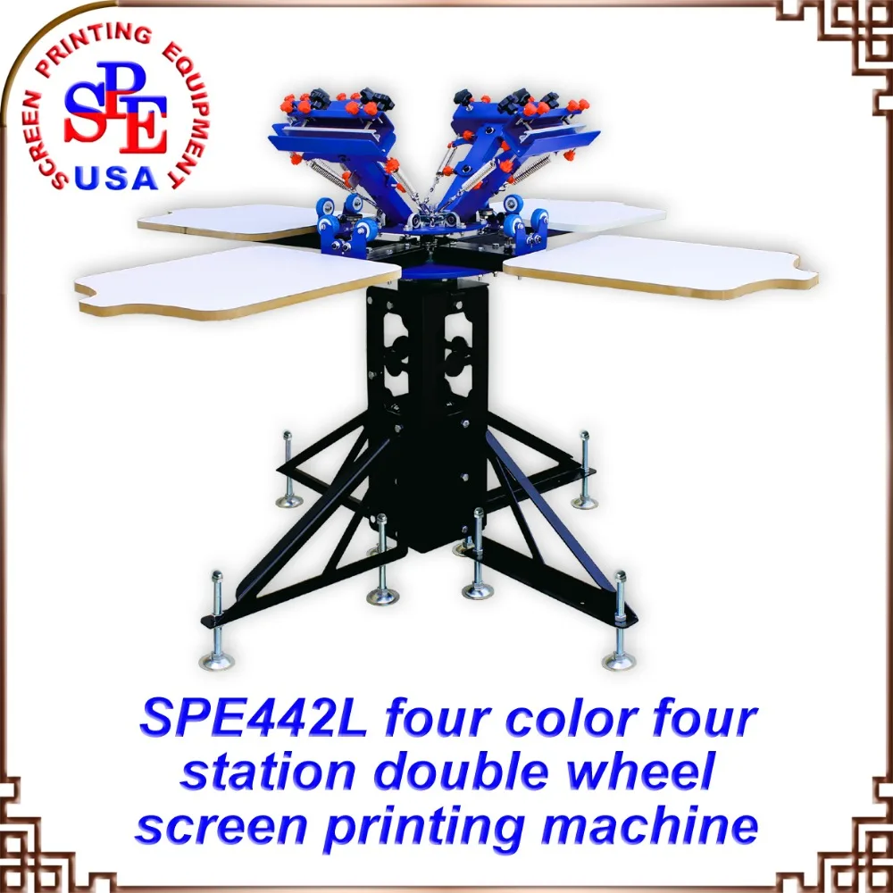 screen press screen printing machine SPE442L four color four station