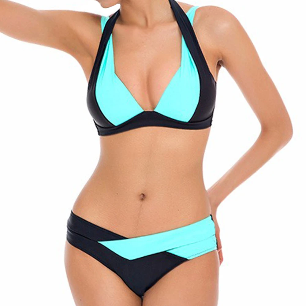 

2017 Sexy Women Swimwear Bikinis Set Push Up Swimsuit Female Mixed Colorful Split Bathing Suit Swimwear