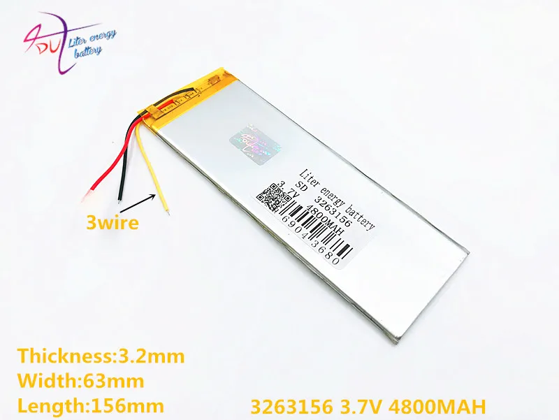 3 линии литиевая батарея 32631563065155 3,7 V 4800mAh перезаряжаемый литий-полимерный литий-ионный аккумулятор Батарея