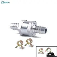 New 6MM 1/4″Aluminium Alloy Fuel Non Return Check Valve One Way Petrol Diesel w/ 10mm Spring Clip For Cars,Motorcycle,Ship