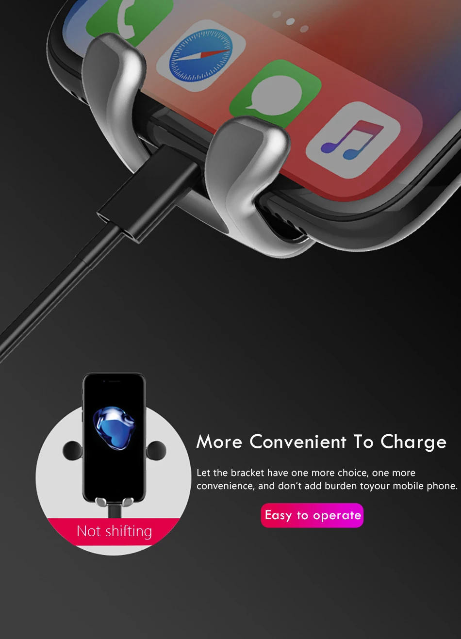 Universal Cute Cartoon Gravity Bracket Car Phone Stand Holder Air Vent 360 Degree Rotation For Huawei iphone X 8 7 Phone Support (6)