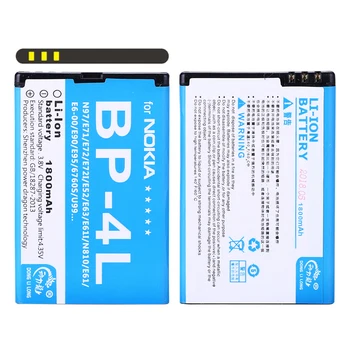 

DLL NEW 1800mAh BP-4L BL-4L BP 4L Battery For Nokia E61i E63 E90 E95 E71 6650F N97 N810 E72 E52 Battery