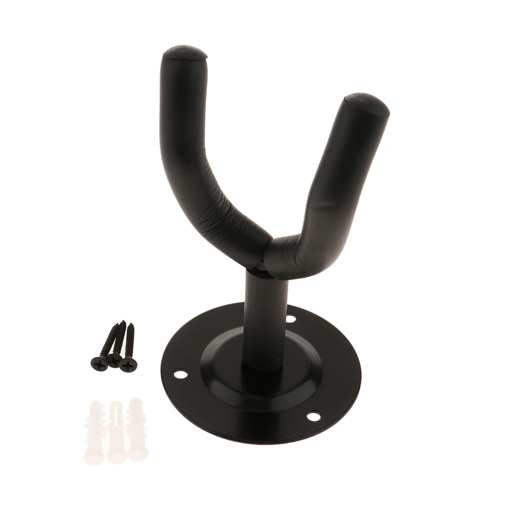 Guitar Hanger Hook Stand Holder, Guitar Keeper Wall Mount Bracket, Guitar Display, Home Musical instrument Accessory Black