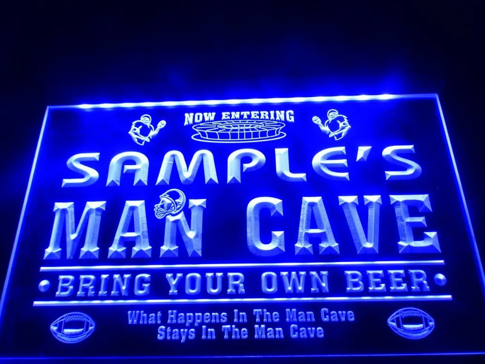 

DZ031- Name Personalized Custom Man Cave Football Bar Beer LED Neon Light Sign