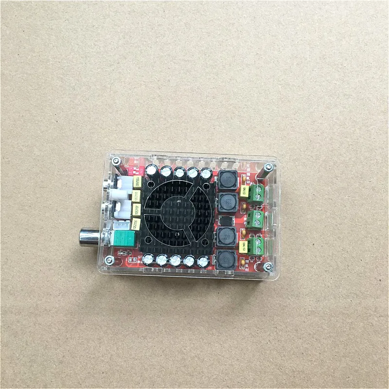 С Чехол XH M510 TDA7498 высокое Мощность цифровой усилитель доска 2*100 Вт автомобильный DC
