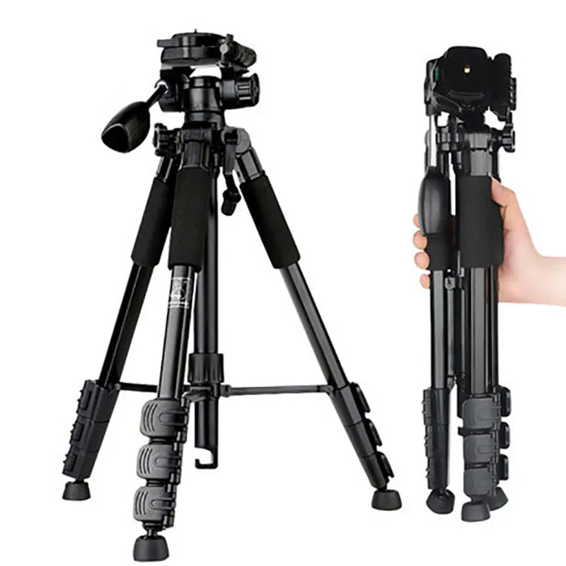 Tycipy Q111 Lightweight Professional Tripod Portable Travel Aluminum Camera Tripod&Pan Head for
