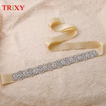 TRiXY 04A горный хрусталь Свадебные ремни Кристалл свадебное платье ремень Свадебные аксессуары Свадебные Пояс кушак невесты Ремни