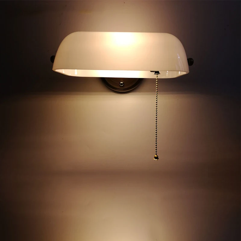 Lâmpada de Parede Clássica do Vintage E27 para o Quarto Retro Tradicional Banqueiro Verde Branco Luz Led Sala Estar Corredor Hotel Loja 20 Retro tradicional banqueiro verde lâmpada de parede