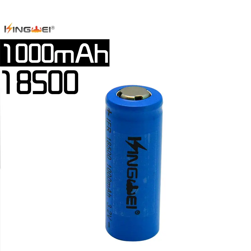 Kingwei 10 шт. высокое качество LiFePO IFR 18500 литий железо фосфат 3 2 V LFP 1000mAh перезаряжаемая