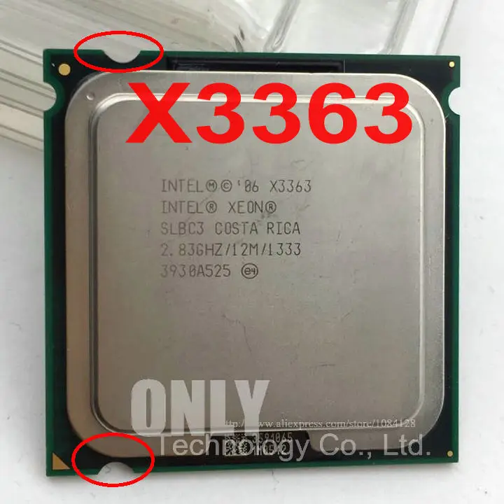 Процессор Intel latop core X3363 2,83 GHz/12 M/1333 Mhz/cpu равный LGA775 Core 2 Quad Q9500 cpu