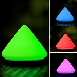 Мини-Вулкан Формы USB Перезаряжаемые Цвет изменить силиконовой светодиодный ночник для маленьких Спальня атмосферу детской Нажмите